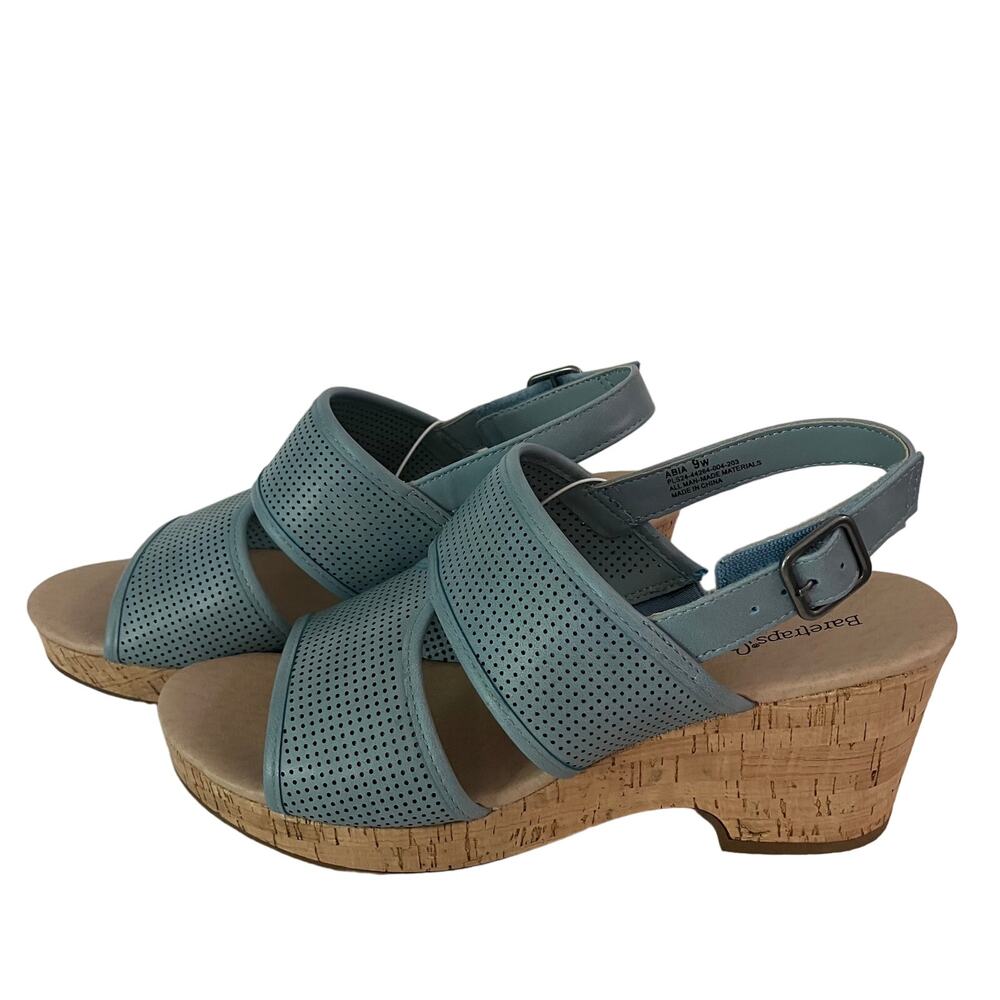 Baretraps Women’s Blue 9.5W ABIA Wedge Sandals - New